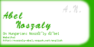 abel noszaly business card